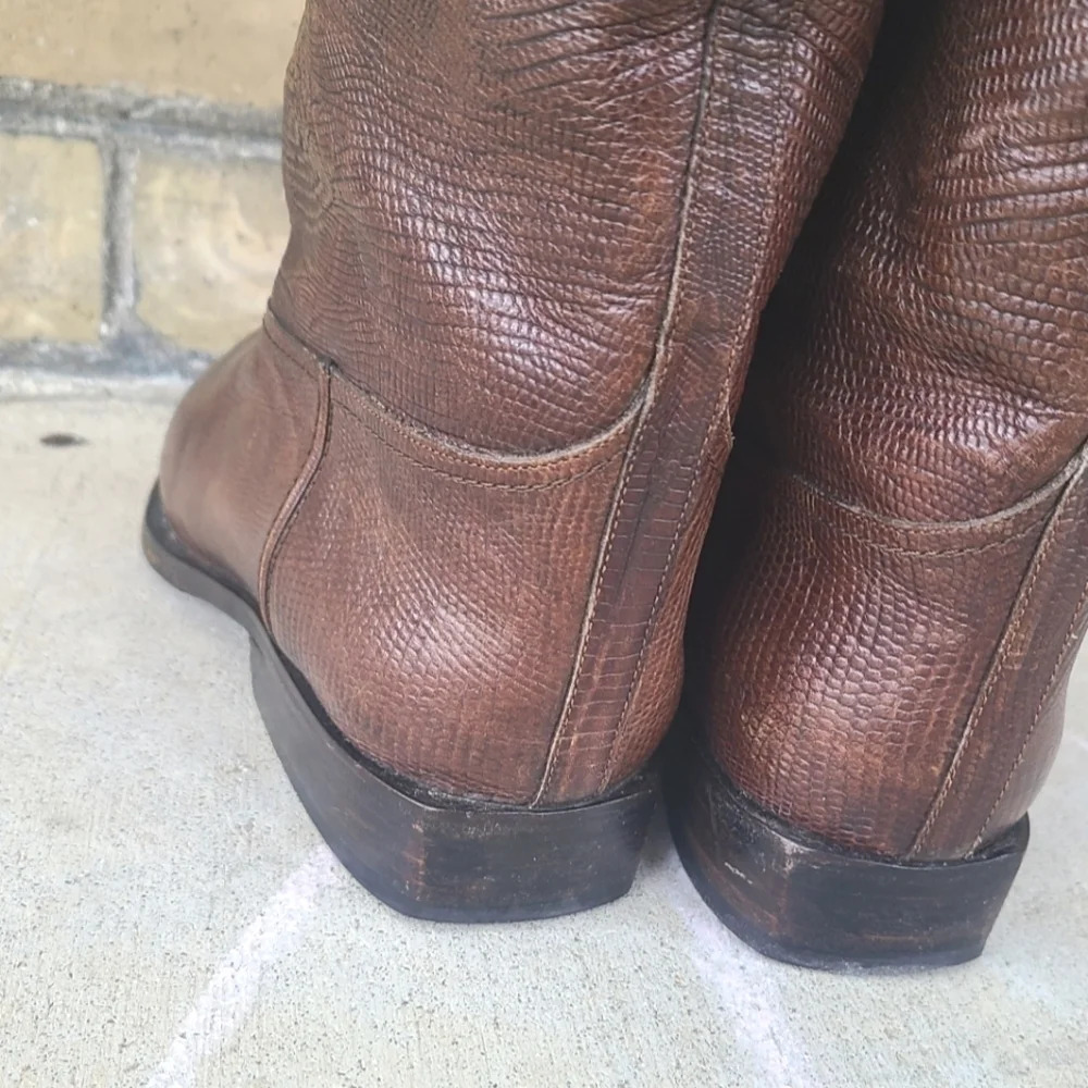 Pollini Python Brown Knee-High Boots - Picture 4 of 10